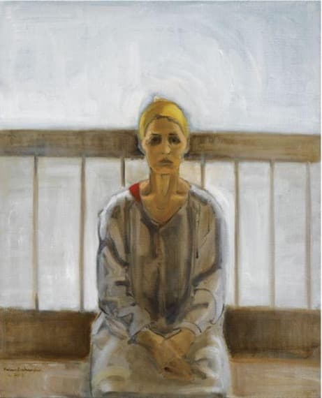 Seated figure in a quiet interior